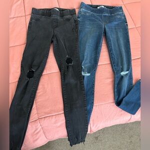 Old Navy (6 Tall) Black and Blue Jeggings (set of 2)